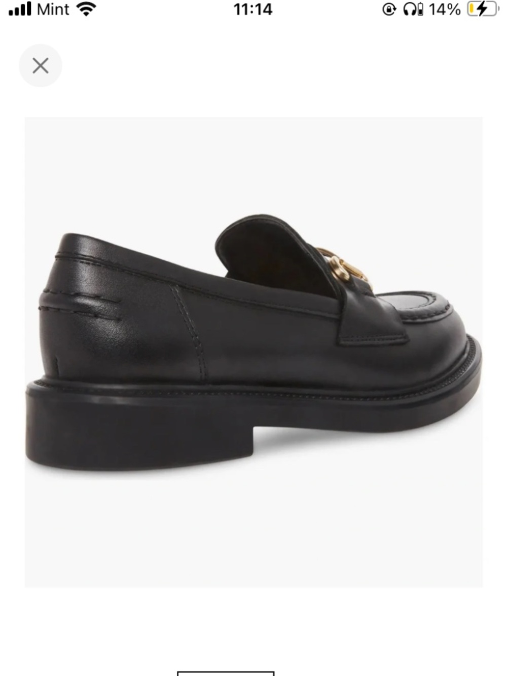 Like new Blondo Hire womens 9 genuine leather black penny loafers - Picture 2 of 9